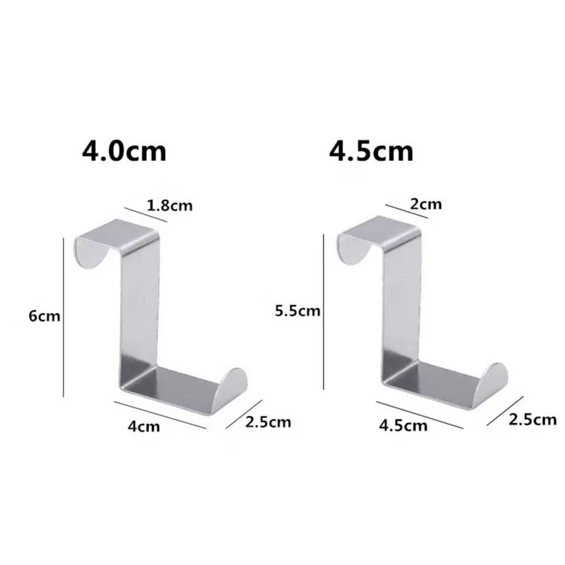 2 шт нержавеющая сталь дверные Крючки кухонный шкаф дверь задняя Z крюк креативный бесшовный гвоздь крюк дверь задняя вешалка z-образный