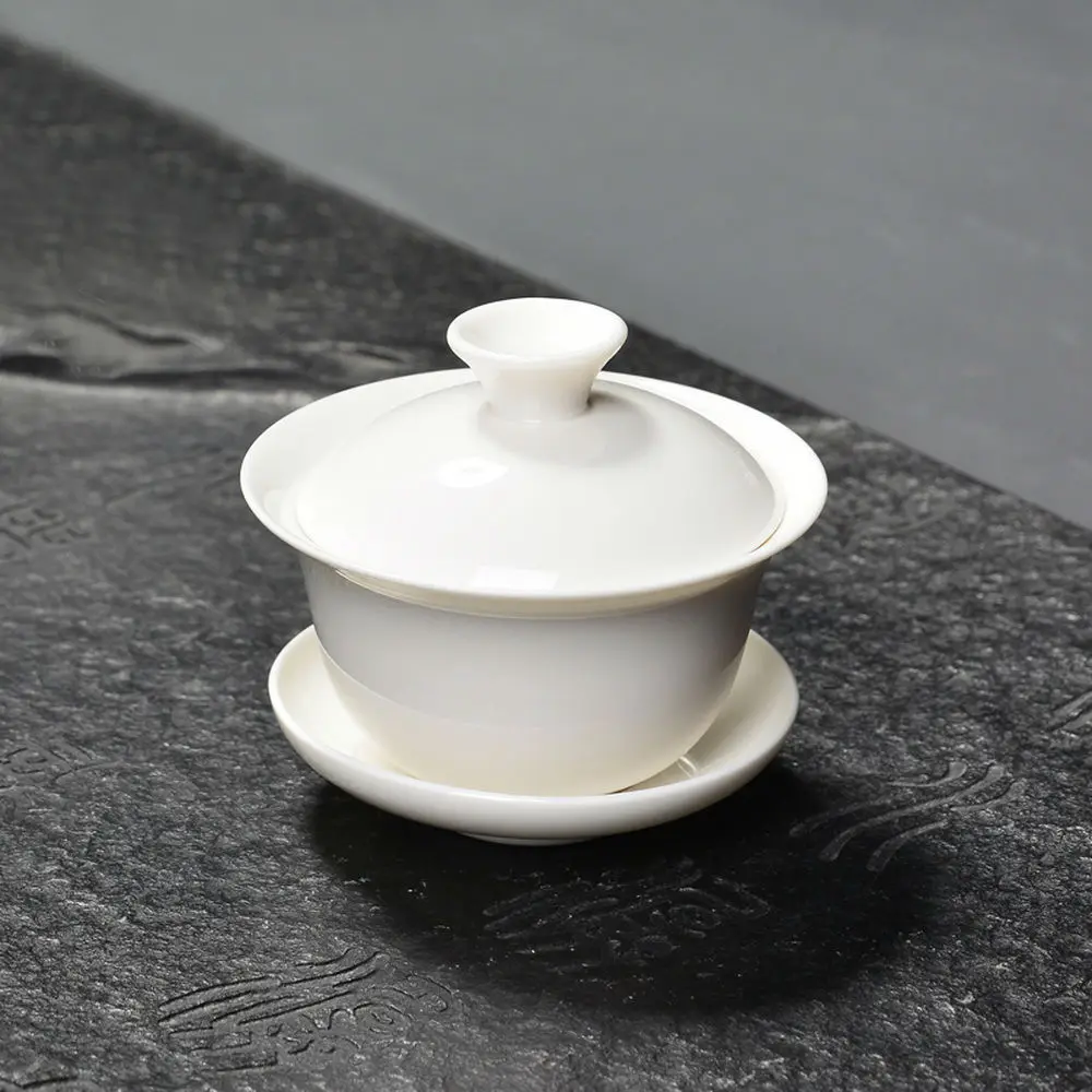 Мини Белый Gongfu Чайный фарфор Gaiwan 60 мл 2 унции