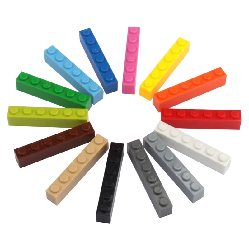 

50Pcs High Bricks 1X6 Bricks DIY Enlighten Building Blocks Compatible With Legoed Toys For Kids Gifts 6141 Assembles Particles