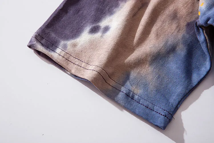 Graffiti Smile Print Tie Dye Tshirts 4