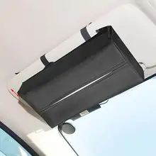 Автомобиль козырек от солнца из искусственной кожи ткани ящик для хранения насосная Бумага салфетка зажим-держатель