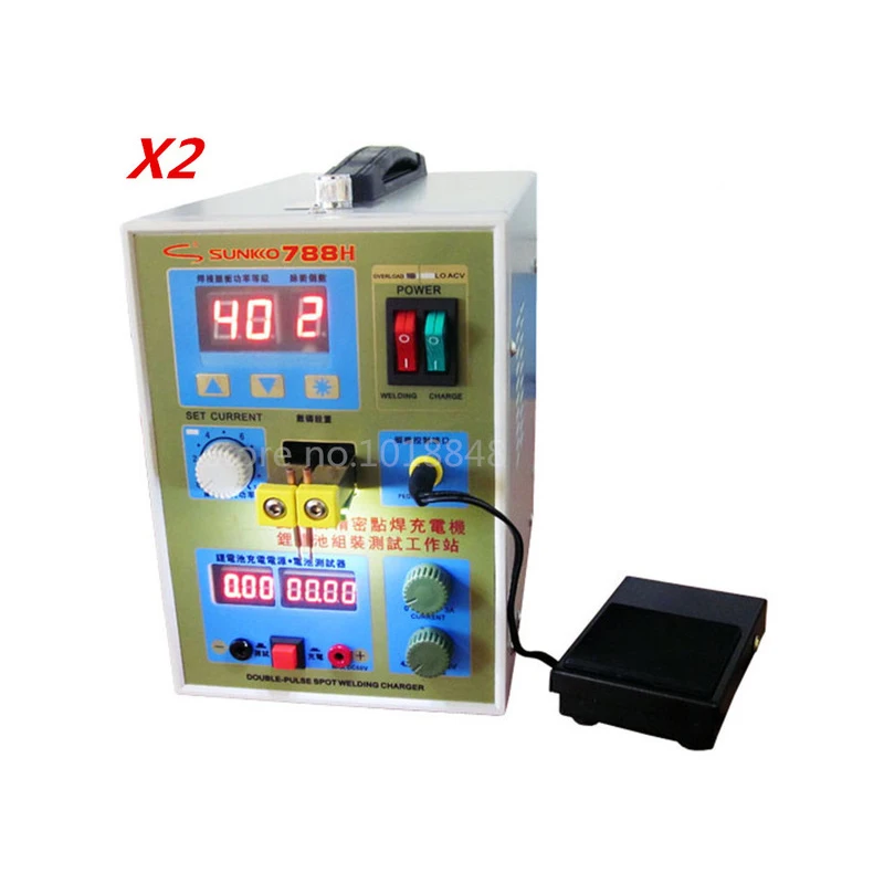 

2pcs/Lot New upgrade LED lighting 788H double pulse precision 18650 Spot Welder Battery Welder, 788h,788(220V/110V)