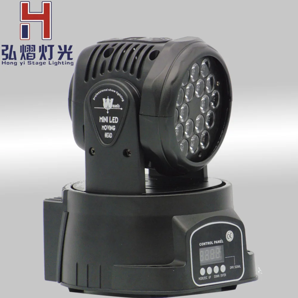 

2017 New RGB 18x3w LED Stage Light Moving Head wash Party Light DMX512 Led Dj Christmas Sound Active DMX Disco Light