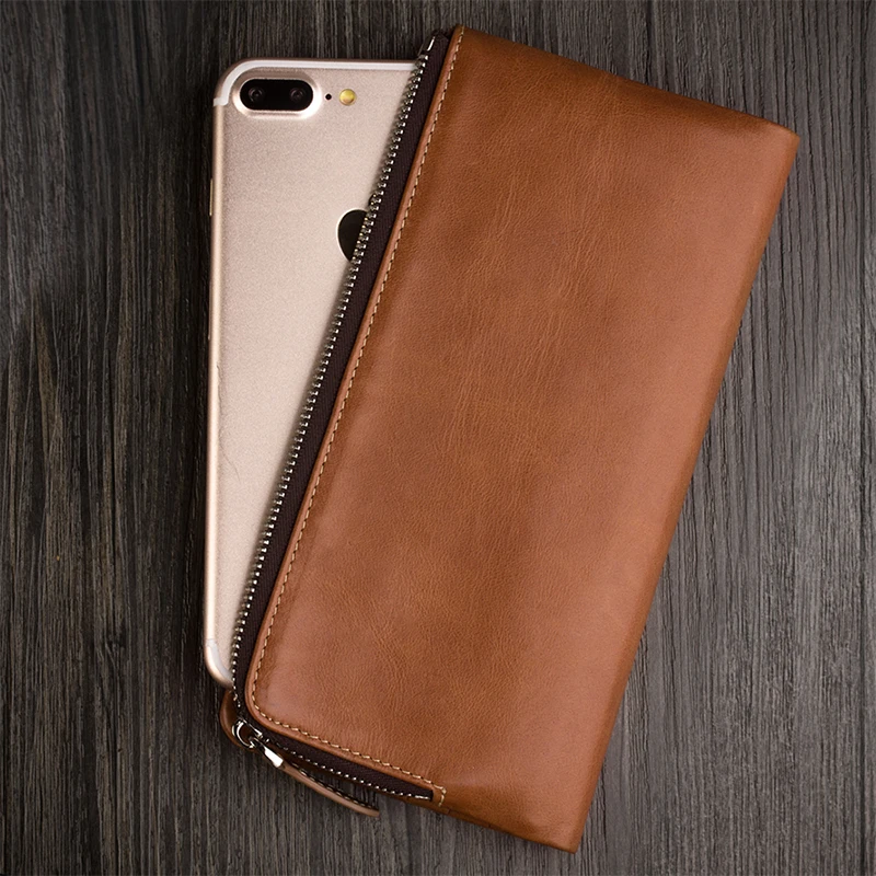 

QIALINO 2016 Holster for iphone 7 Genuine Leather New Wallet Case for iPhone 7 plus Luxury Handmade slots for cards 4.7/5.5 inch