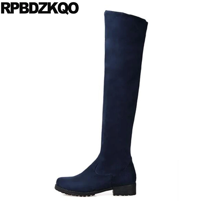 navy long boots