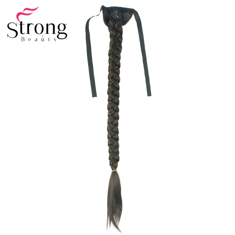 StrongBeauty, блонд, длинный рыбий хвост, коса, конский хвост, наращивание, синтетический зажим, шиньон, цвет на выбор