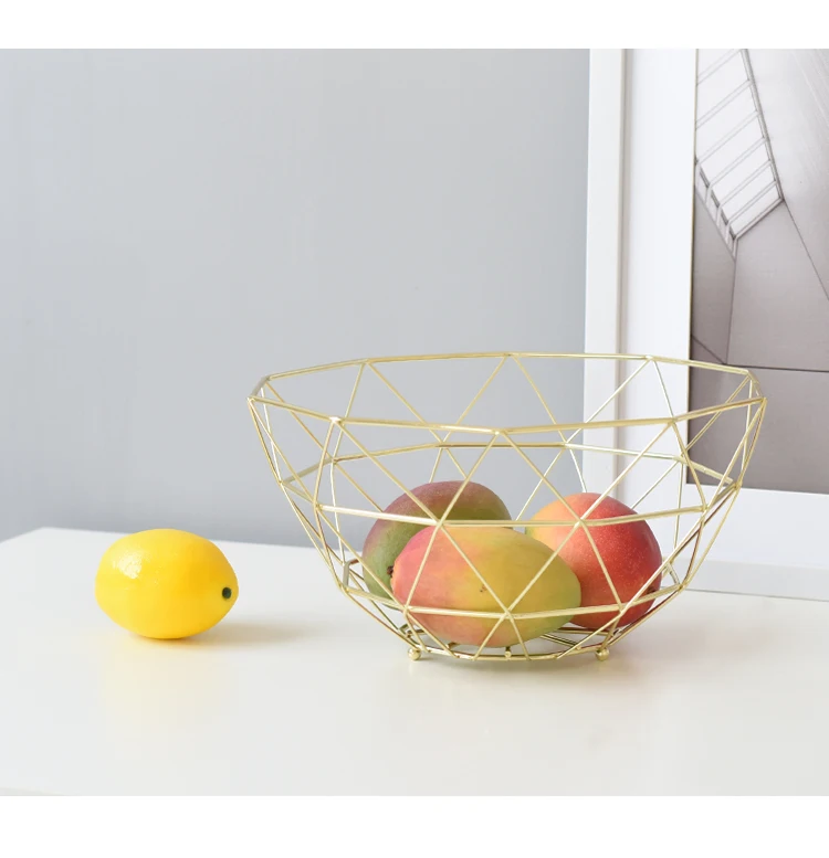 Креативный поднос для фруктов в скандинавском стиле, Современная гостиная, железная корзина для фруктов, домашний обеденный стол, украшение для хранения мелочей