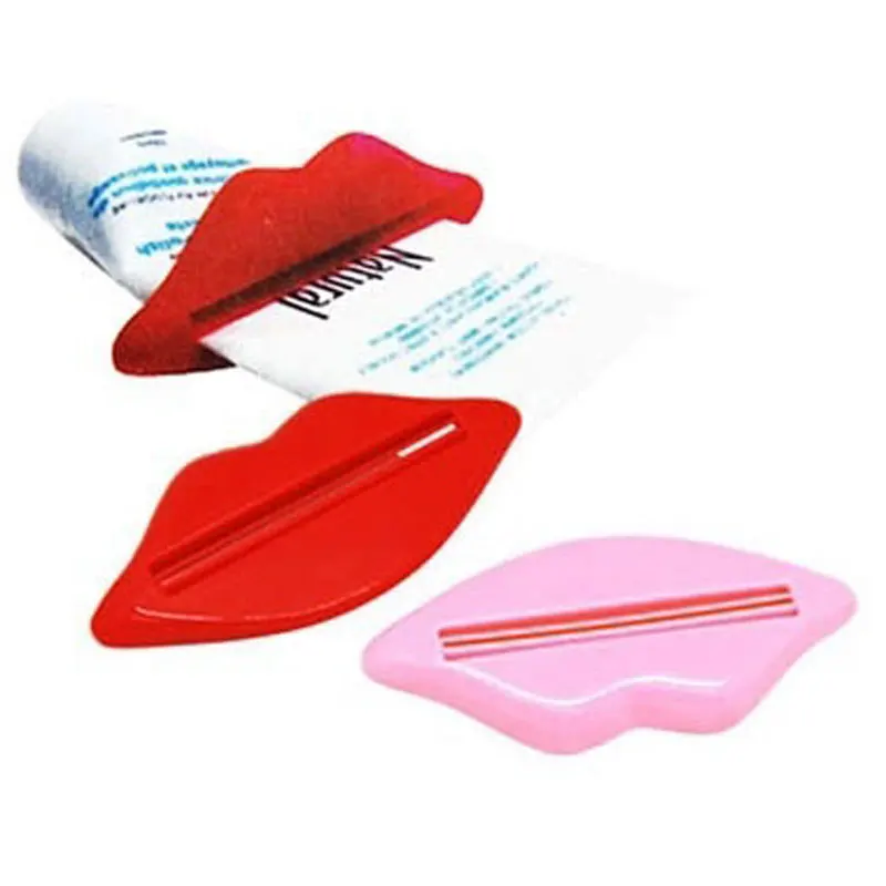 

1pair Creative Couples Toothpaste Dispenser Multi-purpose Multi-squeezer Sexy Lips Clips Cream Squeezer P10300