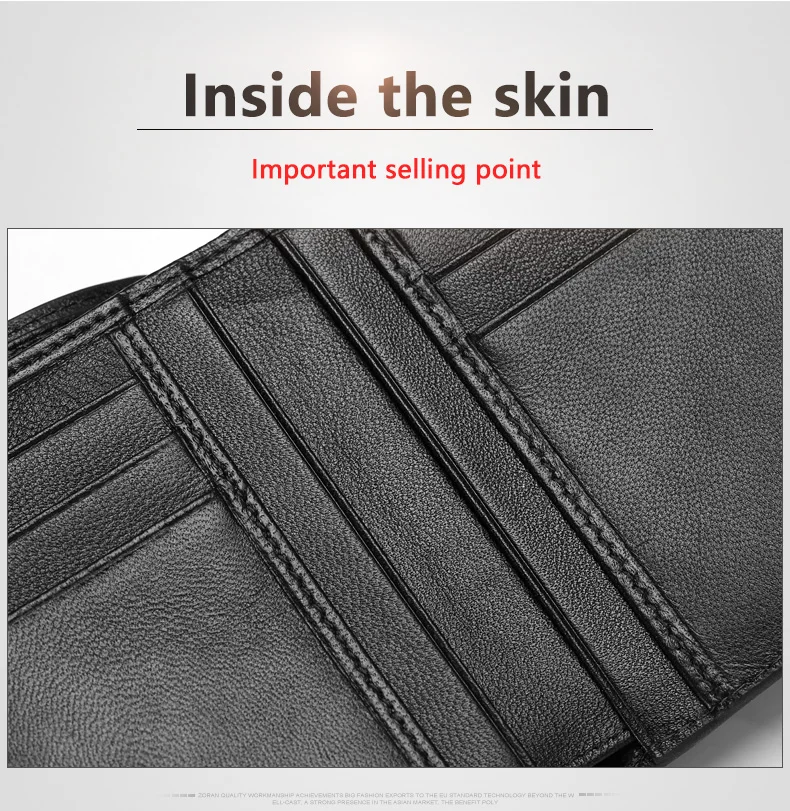 Men Wallets 100% Leather Top Baby Cow Leather Short money clip Fashion Woven Luxury Brand Wallet Simple Business 2021 New Spot