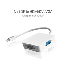 3 in 1 Mini Display Port to DVI VGA HDMI Adapter For MacBook Pro & Air Apple iMac Mac Mini For Microsoft Surface Pro 1 2 3 4 3 in 1 Mini Display Port to DVI VGA HDMI Adapter For MacBook Pro & Air Apple iMac Mac Mini For Microsoft Surface Pro 1 2 3 4