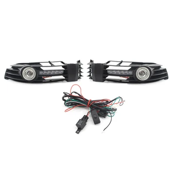 

LED DRL Pair Car Grille Fog Light Fit For VW PassatB5.5 01-05