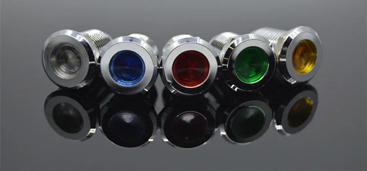 22mm Indicator Light Metal brass Signal Lamp red/green/yellow/blue/white |