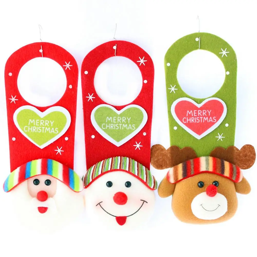 Christmas Santa Claus Tree Pendant Christmas Door Knob Hanger