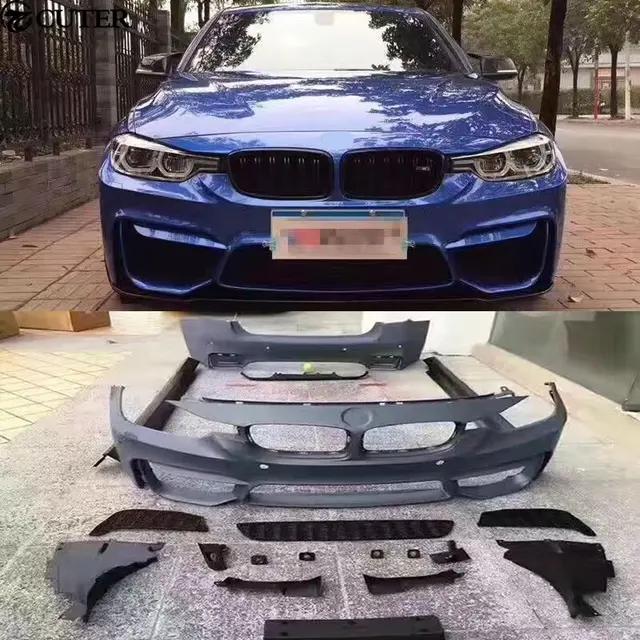 F30 F35 M3 M4 Car Body Kit Pp Unpainted Front Rear Bumper Side