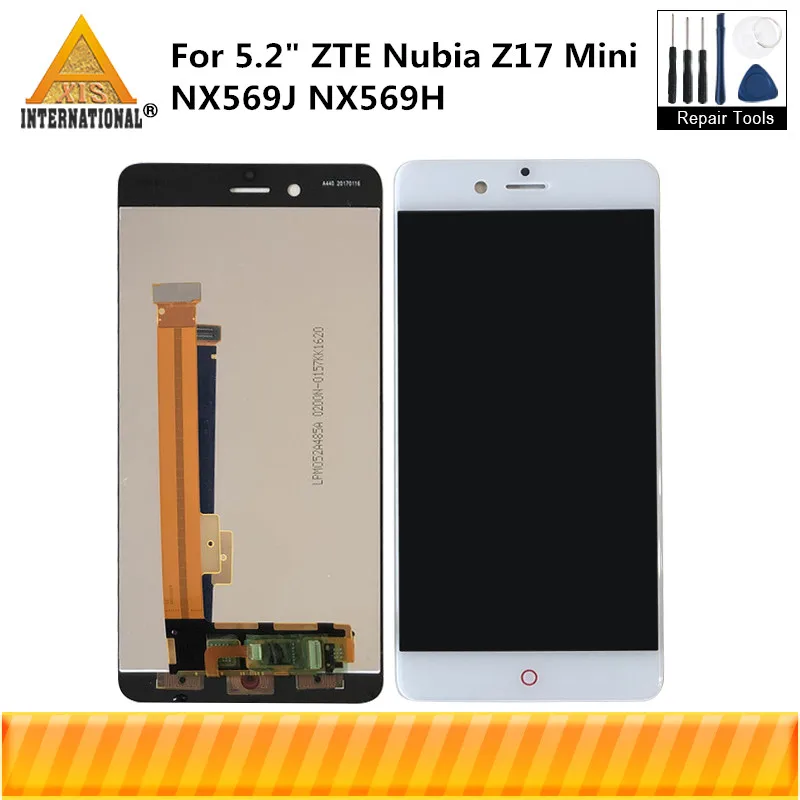 Axisinternational 5 2 &quotдля ZTE Nubia Z17 Mini NX569J NX569H ЖК экран + сенсорная панель дигитайзер для
