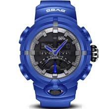 Мужские спортивные часы с двойным дисплеем водонепроницаемые ЖК цифровые электронные часы многофункциональные наручные часы