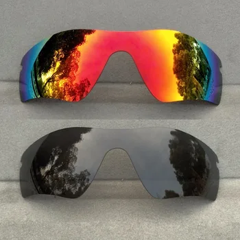 

Black & Orange Red Mirrored Polarized Replacement Lenses for Radar Path Frame 100% UVA & UVB
