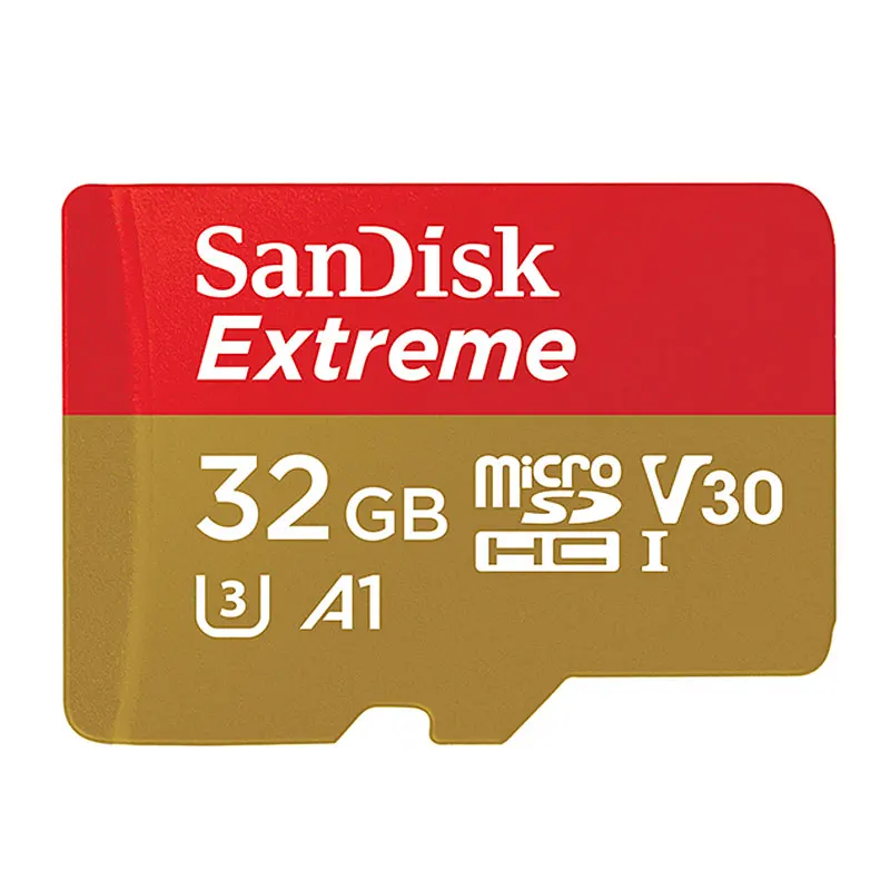 Карта памяти SanDisk Microsd 128 Гб 64 Гб U1/U3 C10 UHS-I A1/A2 V30 SDXC 32 ГБ 16 ГБ TF карта 200 ГБ 256 ГБ 4K Full HD для мобильных устройств/камер - Емкость: Extreme-32GB-100MB