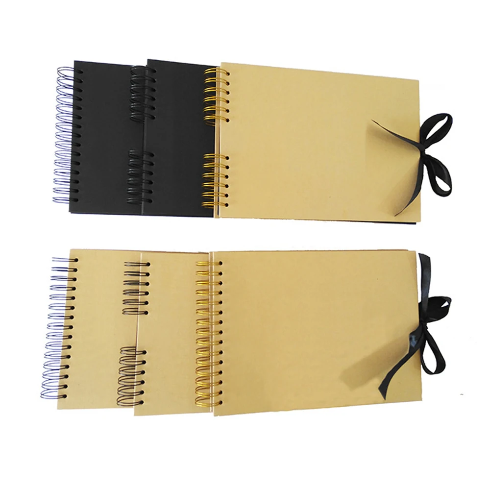 Album Scrapbook for Photoalbum Craft Paper DIY Scrapbooking Wedding Photo Album Anniversary Gifts Ribbon Clasp A4 Flip-over  (4)