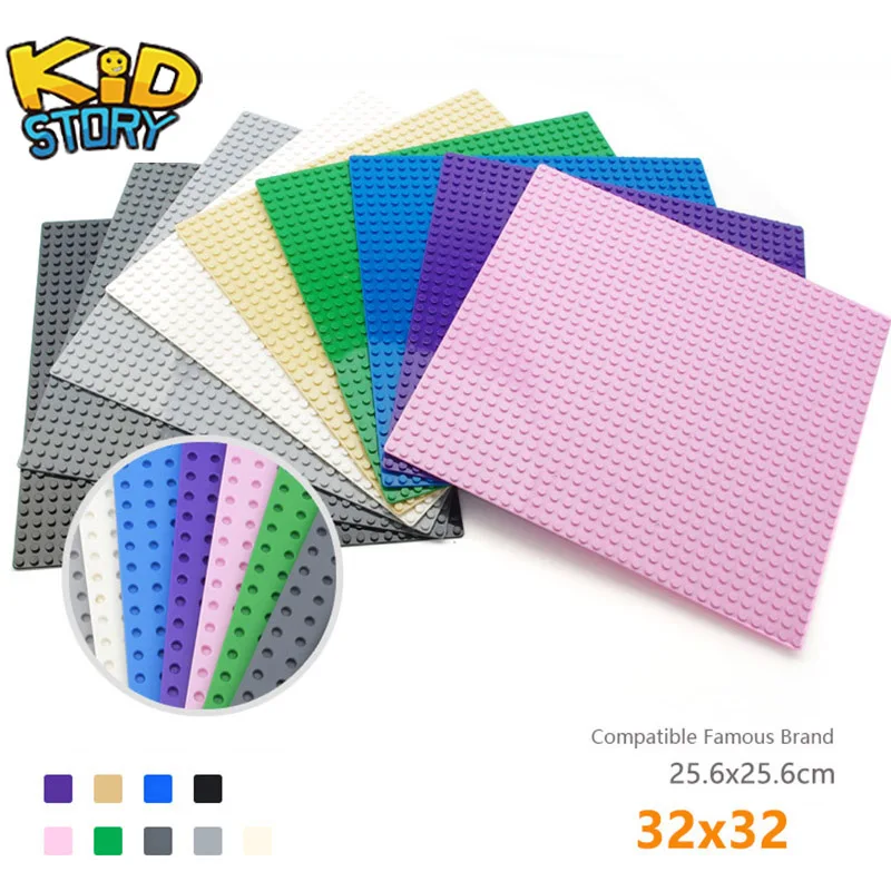 

LEGOINGLY Dots Base Plate for Bricks 5 Colors Baseplate Board DIY Building Block Toys For Children Compatible with legoed YF30
