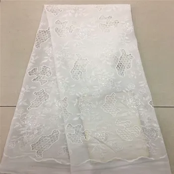 

African Lace Fabric 2018 High Quality Lace French Tulle Lace With sequins Bridal Wedding In Nigerian For dress 5yards FR71-98