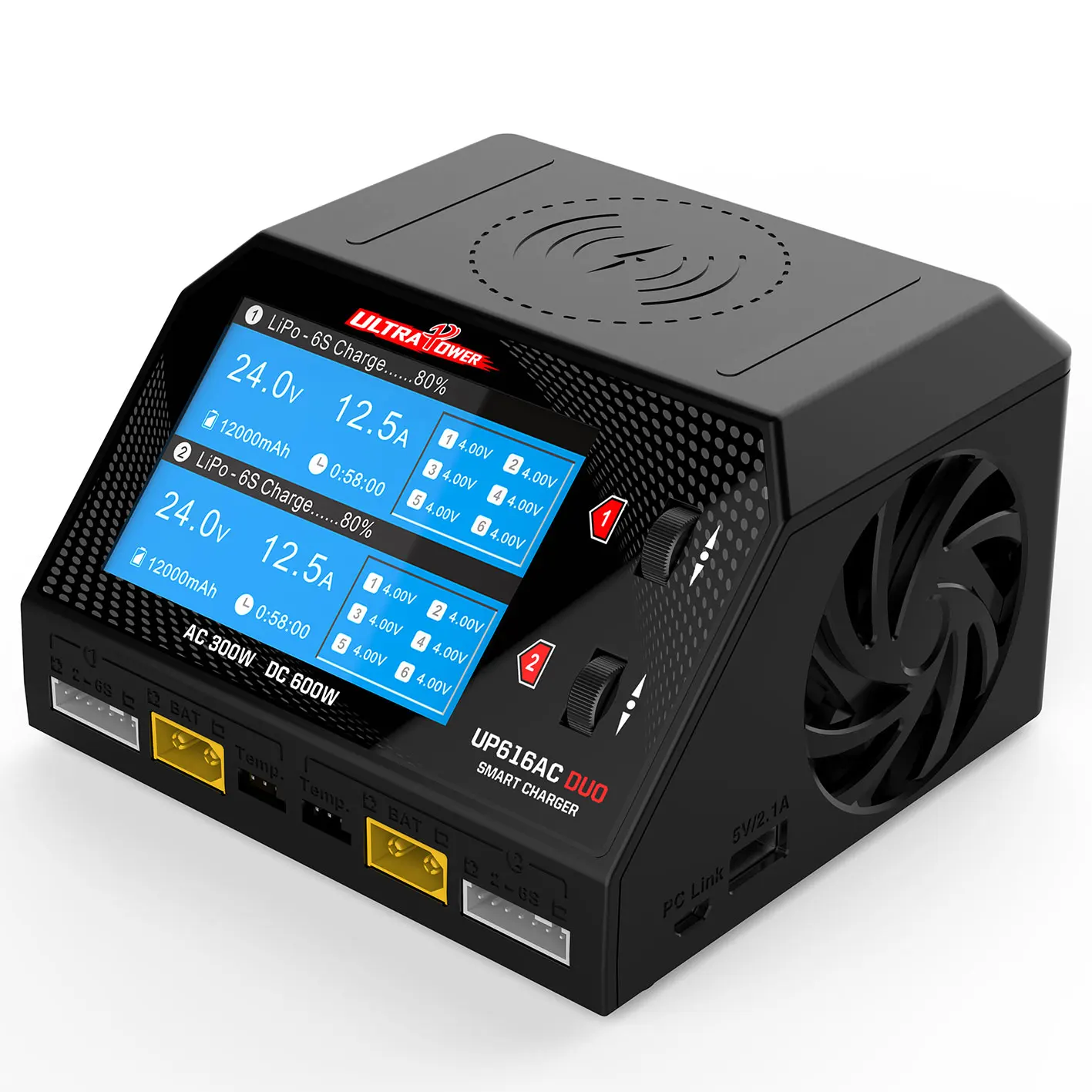 

UP6 Plus AC 2x150W DC 2x300W Dual Output RC Model Multifunction Smart Balance Charger