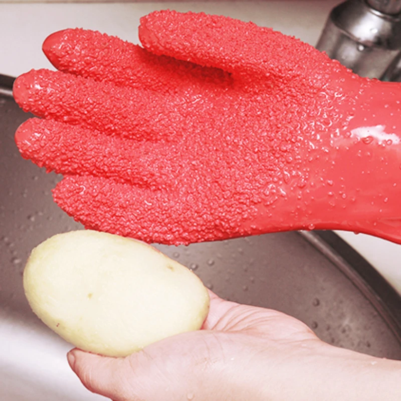 Nueva cocina pelar frutas DIY guante hogar papas peladas Limpieza Guantes limpieza de los guantes de verduras Venta caliente