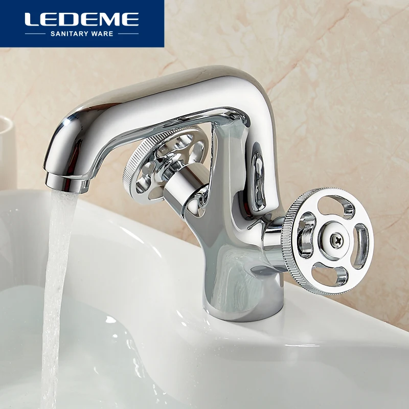 LEDEME Смеситель для умывальника латунь Цвет: хром L1089 | Обустройство дома