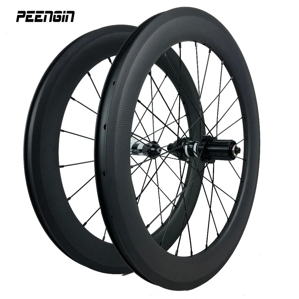 

Mini small bicycle wheels 406 Full carbon wheelset with basalt brake suface 20 inch for folding bike strong design BMX wheels