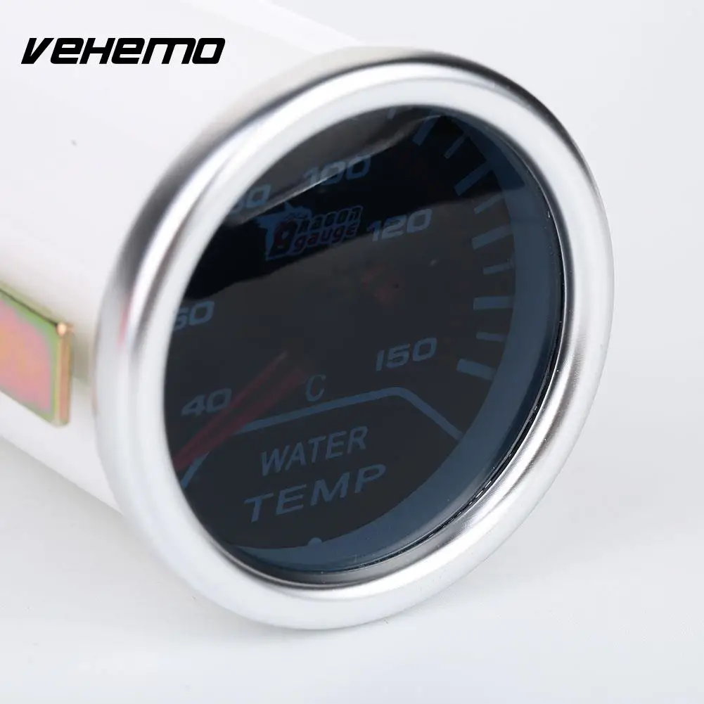 VEHEMO Cars 2"52mm Motormeter Water Temperature Gauge Gauge ATV Car