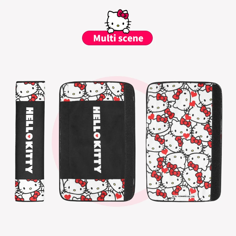 Новый мультфильм автомобилей обивка ремней розовый милый hello kitty автомобиль