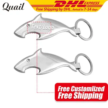

Quail Creative Style Dolphin Shaped Beer Bottle Opener Key Ring Multifunction Opener Free Print Name/Date/Text as Wedding Gifts