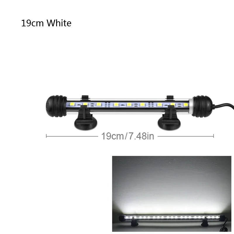 9cm 29cm 39cm 49cm Aquarium LED Fish Tank lamp LED Tube Bulb 9/15/21/27leds Bar Light Submersible Waterproof 100-240V EU Plug 