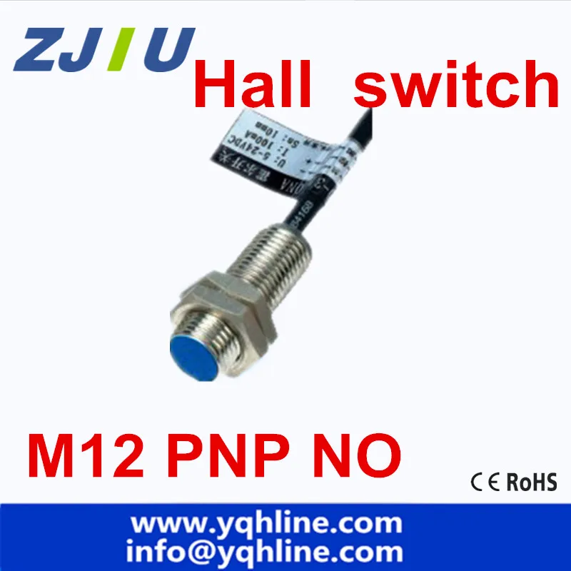 

SJ12A3-10-Z/BY M12 PNP NO Magnetic switch hall sensor Proximity Switch normally open with magnet distance 10mm free shipping