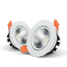 3 Вт, 5 Вт, 7 Вт, 9 Вт, 12 Вт, 15 Вт, 18 Вт, яркий светильник COB, Светодиодный точечный светильник для дома из алюминия, AC 110 В, 220 В, светодиодный прожектор, потолочный светильник