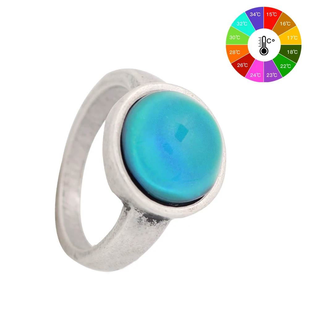 

Mojo 2016 New Arrival Classical Retro Color Change Mood Ring Fashion Ring Temperature Control Wedding Ring for Women MJ-RS036