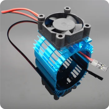 

1Set HSP 540 550 Motor Heat Sink Bushed/Brushless Motors Radiator with Cooling Fan for DIY RC Model Cars Spare Parts