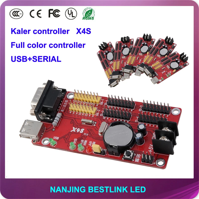 LED controller card X4S 64*1024 pixel led control card with led display