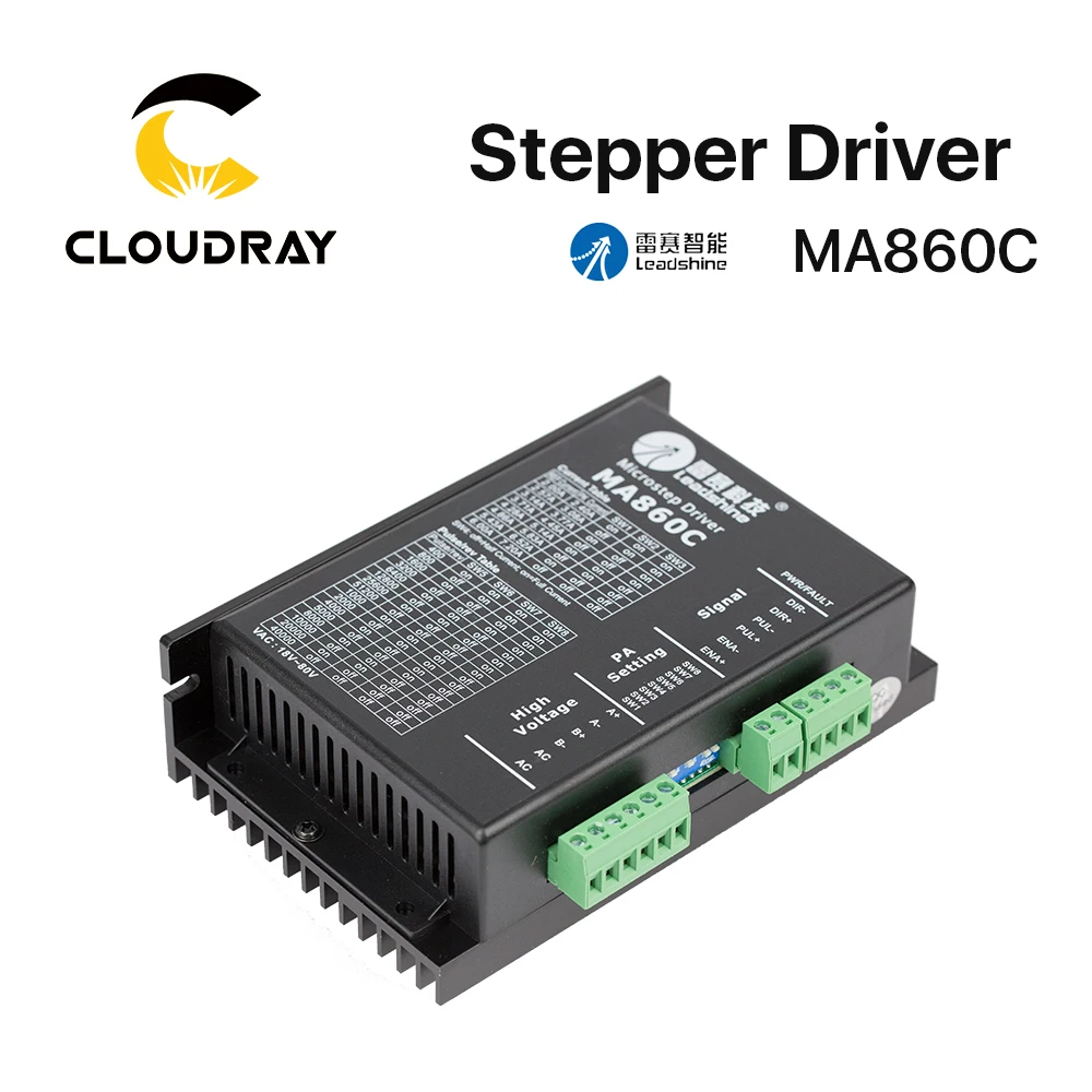 Cloudray Leadshine 2 фазный шаговый драйвер MA860C 36 80VAC 1 8 7.2A|Драйвер двигателя| |