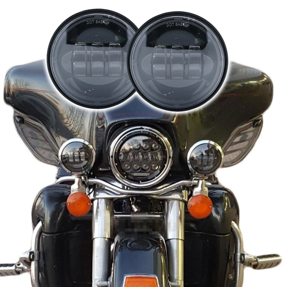 

New Motorcycle fog light For Harley 4-1/2" 4.5" Led Fog Lights for Softail FLSTN Touring Electra Glide/Road King/Tour Glide