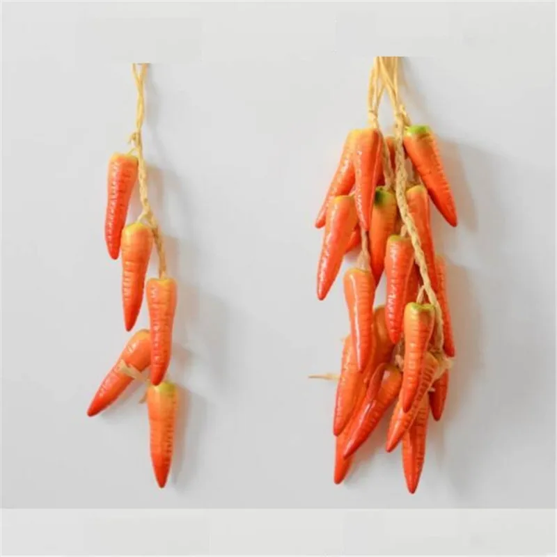 

1x Bunch Simulation Party Decorative Artificial Fruit Red Carrots And Vegetable Children study Home Decoration High Quality