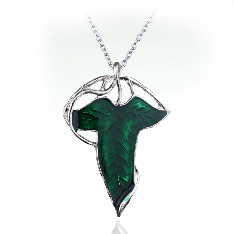 

dongsheng The Elven Leaf Arwen Evenstar Alloy Pendant Movie Jewelry Elves Aragorn Green Leaves Gift For Man Woman -30