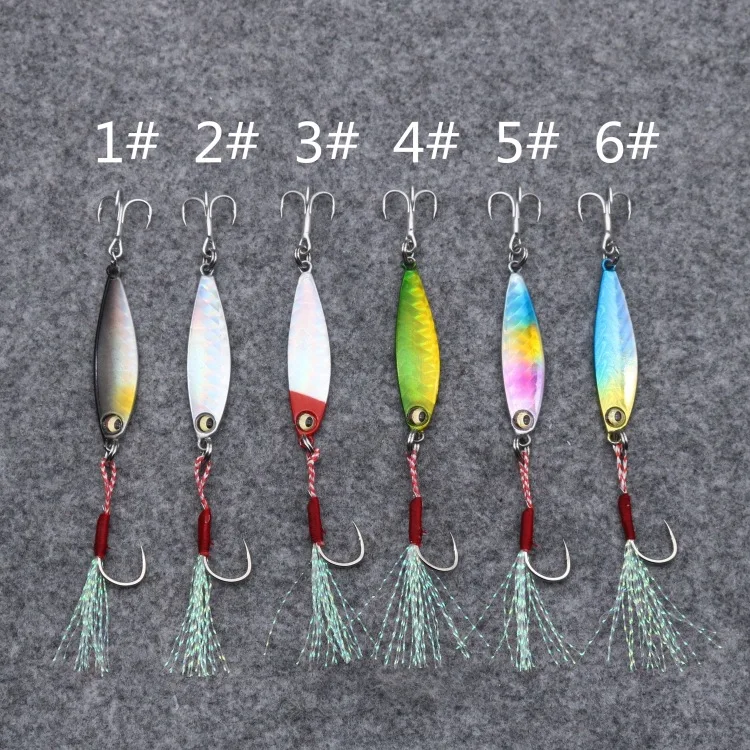 HOT NEW 7g 10g 15g 20g fishing spoon spinnerbait metal lure tuna lures glow in the dark fishing tackle lead minnow jigging pesca