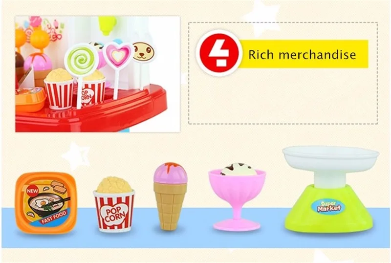 Diy Дети продуктовый еда мороженое и конфеты магазин супермаркет покупки игрушка ролевые игры игрушка детский день подарок детская игрушка