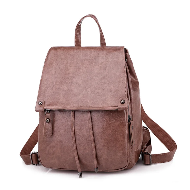 

Women Backpack Fashion Preppy Style School Backpack PU Leather Women Shoulder Bag Mochilas School Bags For Teens Girls Sac A Dos