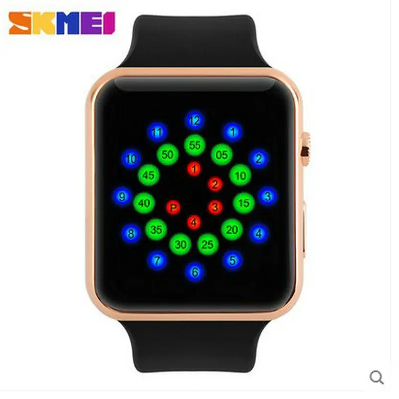 

Hot waterproof LED individuality creative girl neutral wrist fashion male female students Digital watch Boys Children Sports