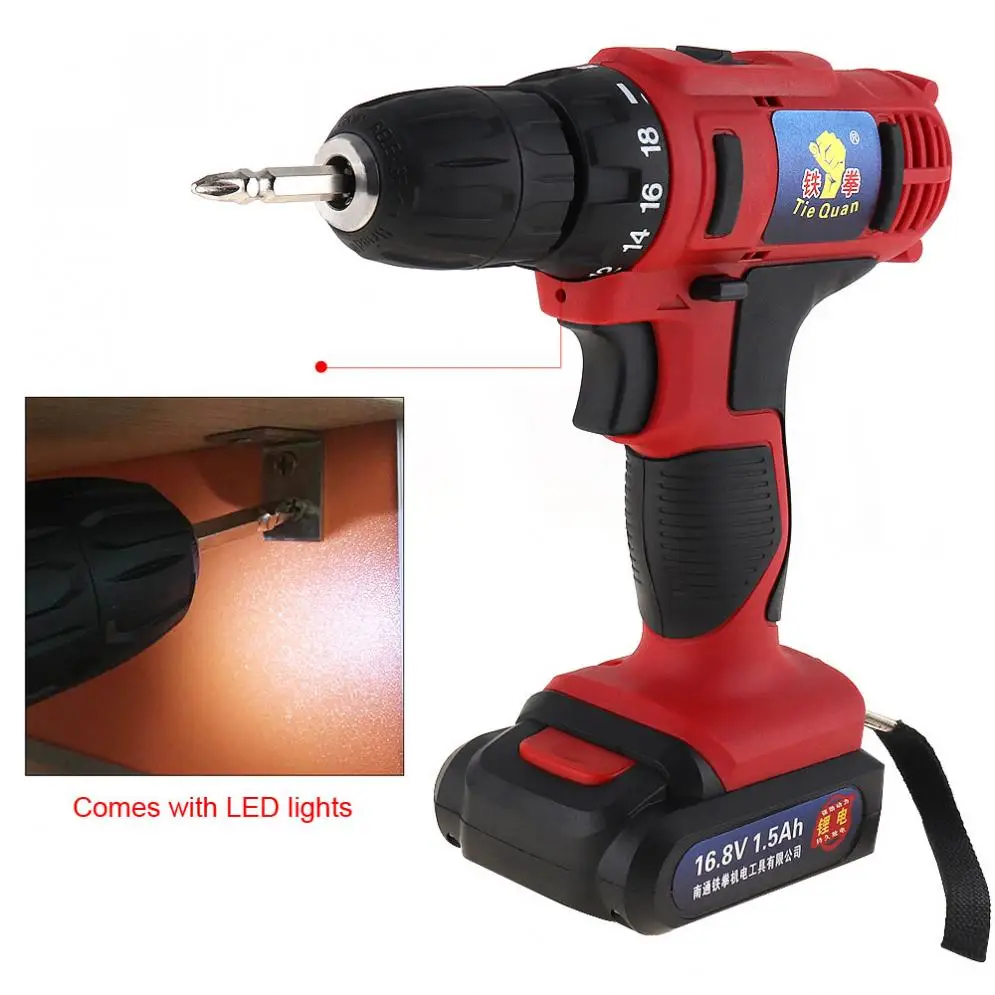 AC 100 - 240V Cordless 16.8V Electric Drill 