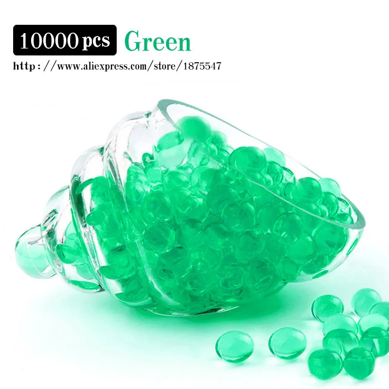 10000/Bag Green Color Hydrogel Water Beads Crystal Soil Water Beads