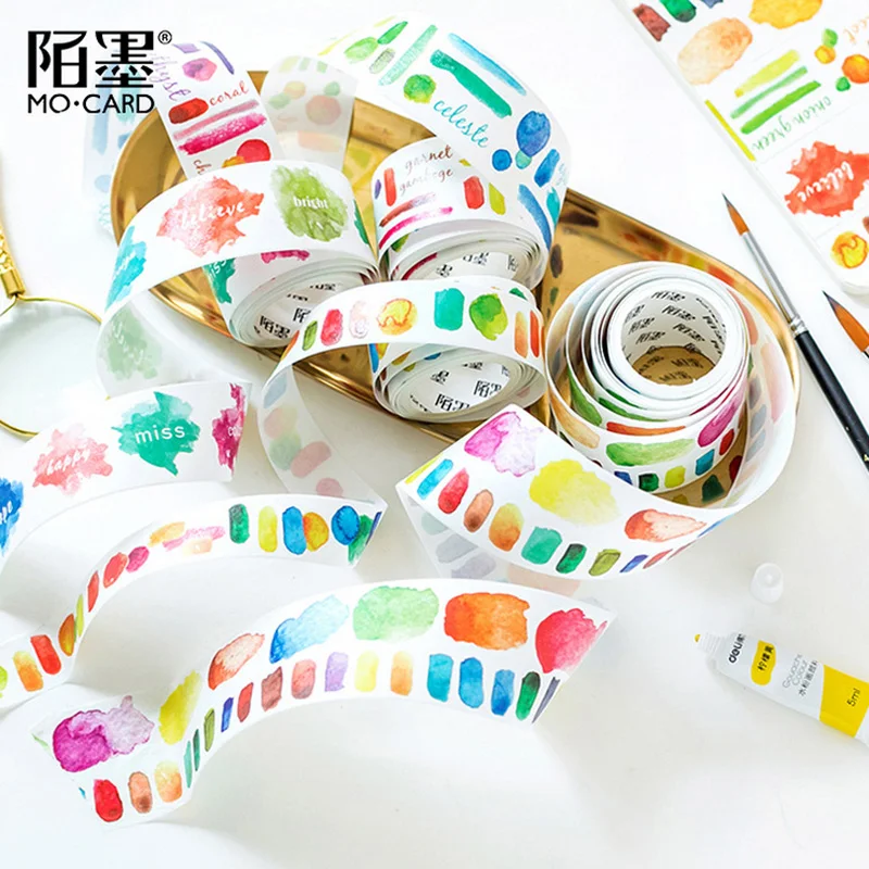 2-3-4cm* 3 м красивый акварель лента для декорации Washi для художественного оформления ногтей, ручная работа Скрапбукинг планировщик изоляционная лента клейкая лента