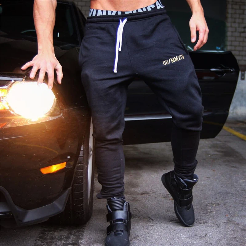 

Men Cotton Joggers Sweatpants Gyms Fitness Bodybuilding Trousers Male Workout Sportswear Casual Fashion Streetwear Slim Pants